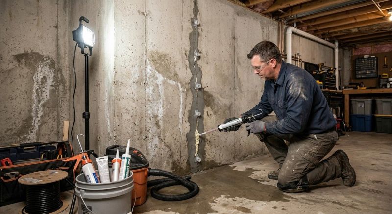 Basement Seepage Repair in Fredericksburg, VA