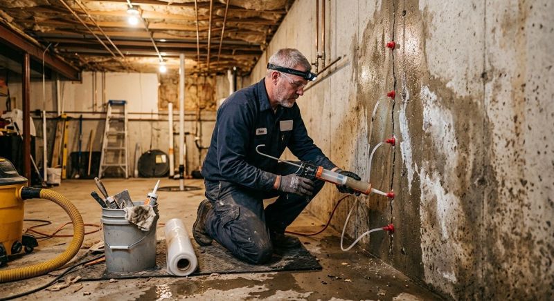 Basement Walls Waterproofing in Greenville, SC